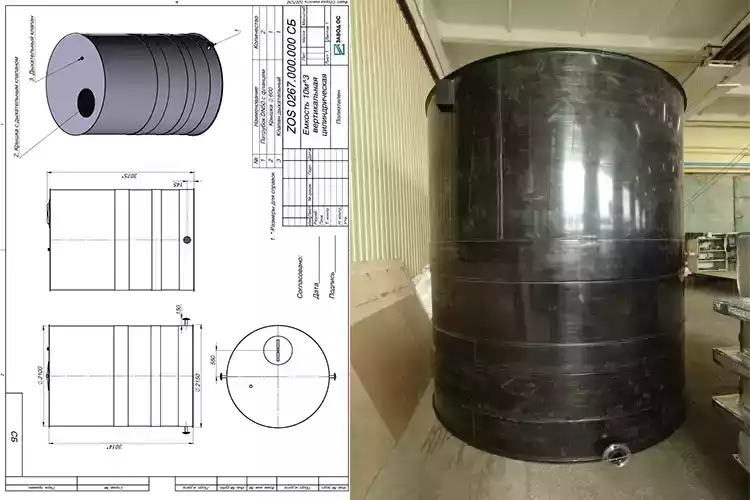 Резервуар для обустройства тепличного комплекса